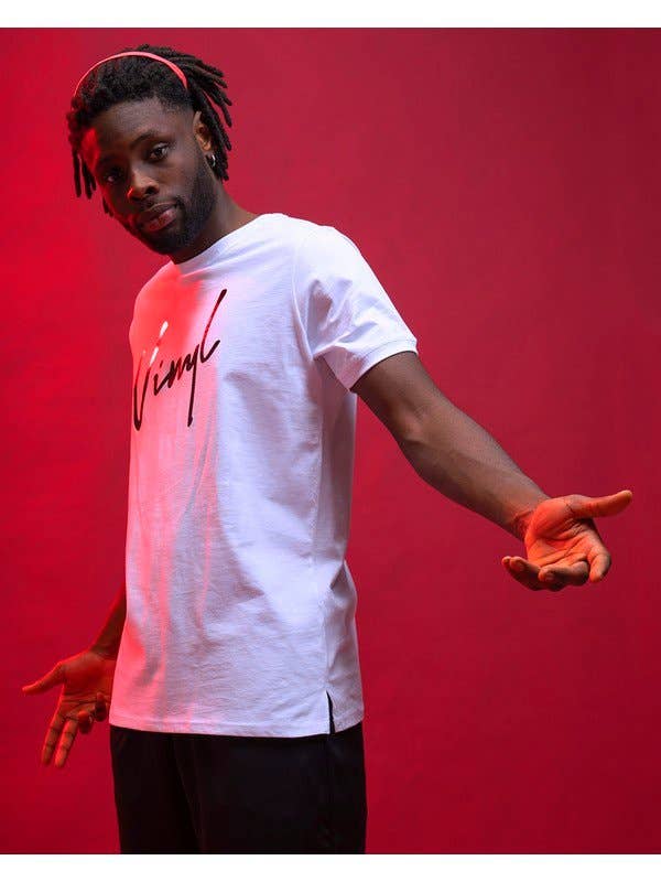 Vinyl Signature T-Shirt - White for wholesale on Faire0
