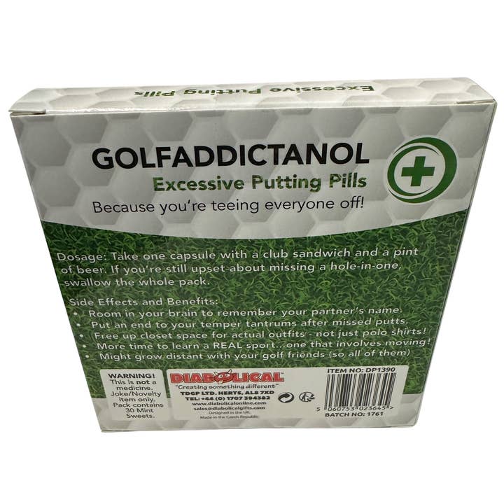 The Diabolical Gift People - Novelty Gifts, Mother's Day - Wholesale Mints - Golfaddictanol Candy - Stocking Fillers, White Elephant, Christmas
