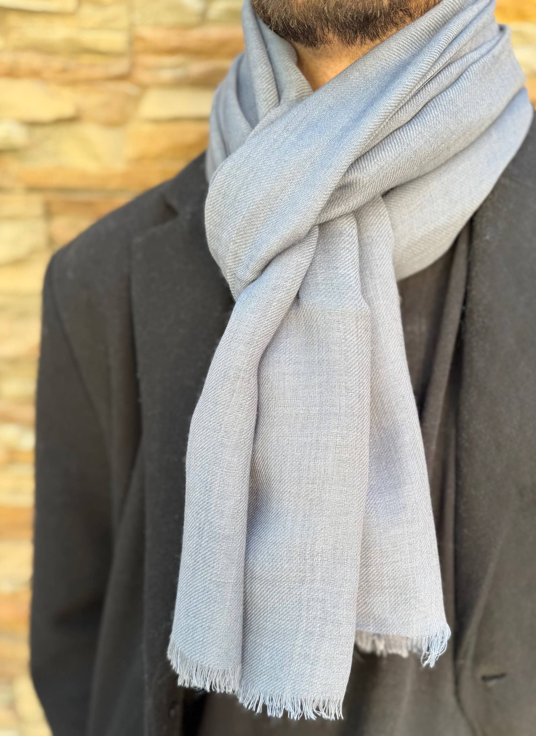 Maison Unik Accessoires - Venta al por mayor Bufanda - Unisex - Bufanda Estola 100% Lana Natural - Unisex - Premium5