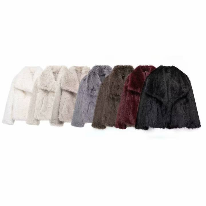 Marayn - Wholesale Fur/Faux Fur Coat - Women's - Luxury Faux Fur Coat European Chic Elegant Queen Style36