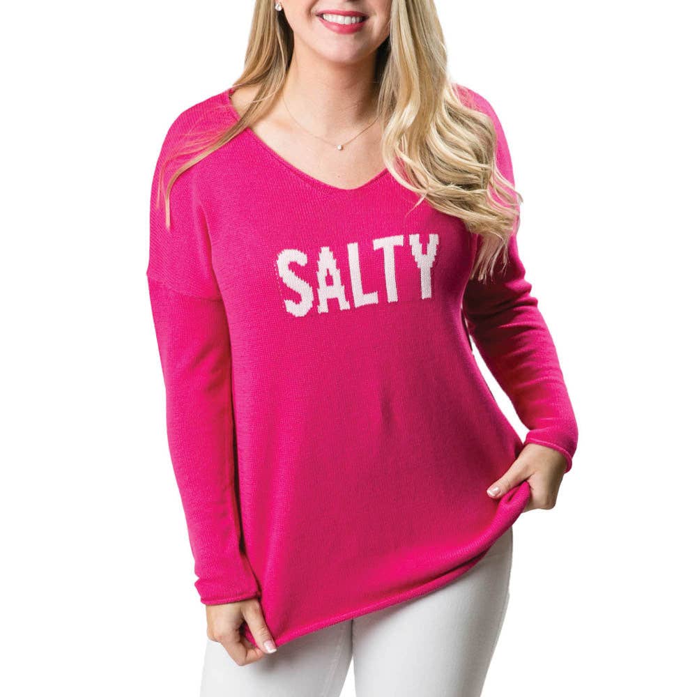 Top It Off - Wholesale Knit Sweater - Women's - Cove V-Neck Beach and Salty Sweaters- Casual Fun - Winter 20256