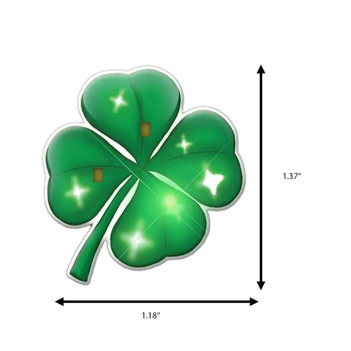 Blinkee.com, LLC - Wholesale Lapel Pin/Button - Four Leaf Clover Flashing Body Light Lapel Pins