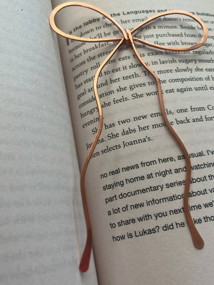 Bow Handmade Bookmark for wholesale by Copper Deflections