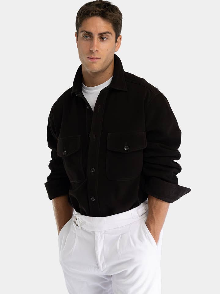 Western Leather Shirt for wholesale by Mohen Jo Daro