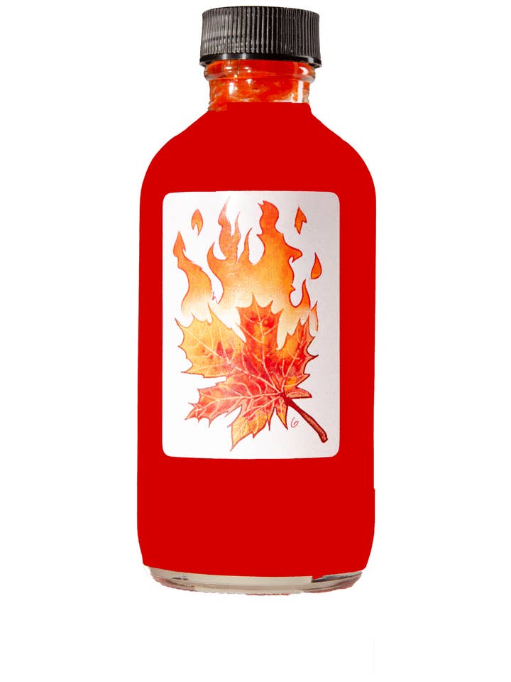 Smoked Maple Hot Sauce- 4 ounce bottle for wholesale by Vermont Condiment/ Benito's Hot Sauce