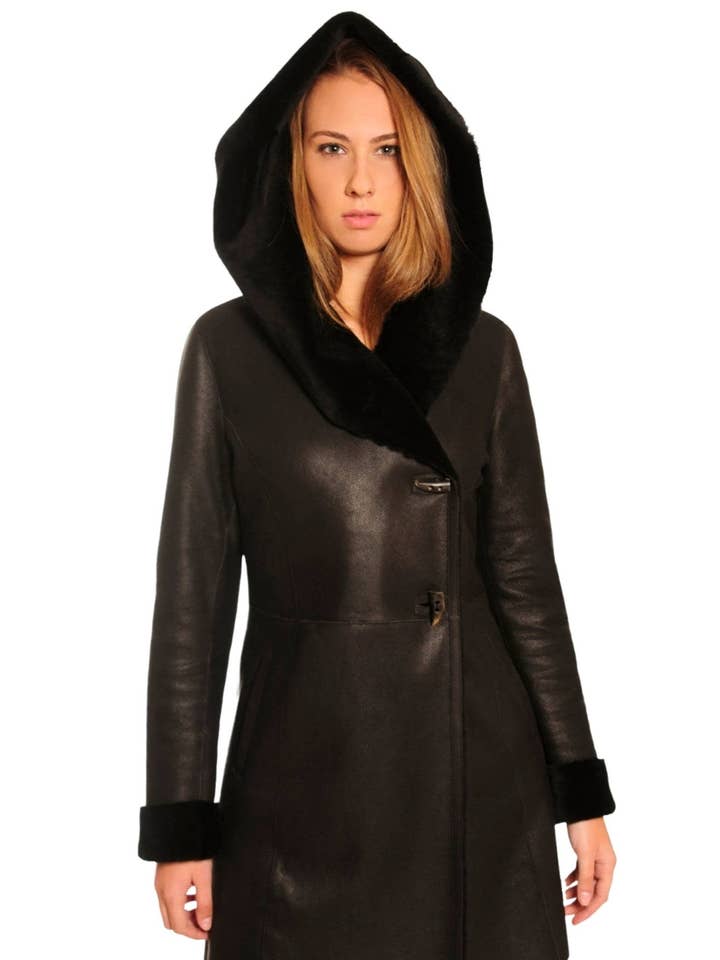 Casaco feminino DANKO 15048 em shearling de merino por atacado de DANKOPEL,S.L.