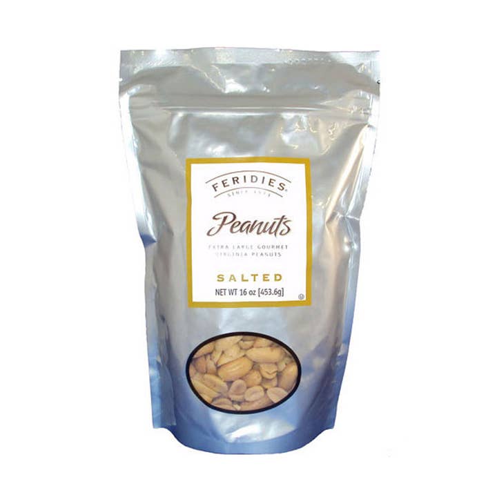 16oz Poly Pouch Super Extra Large Salted Virginia Peanuts for wholesale by FERIDIES