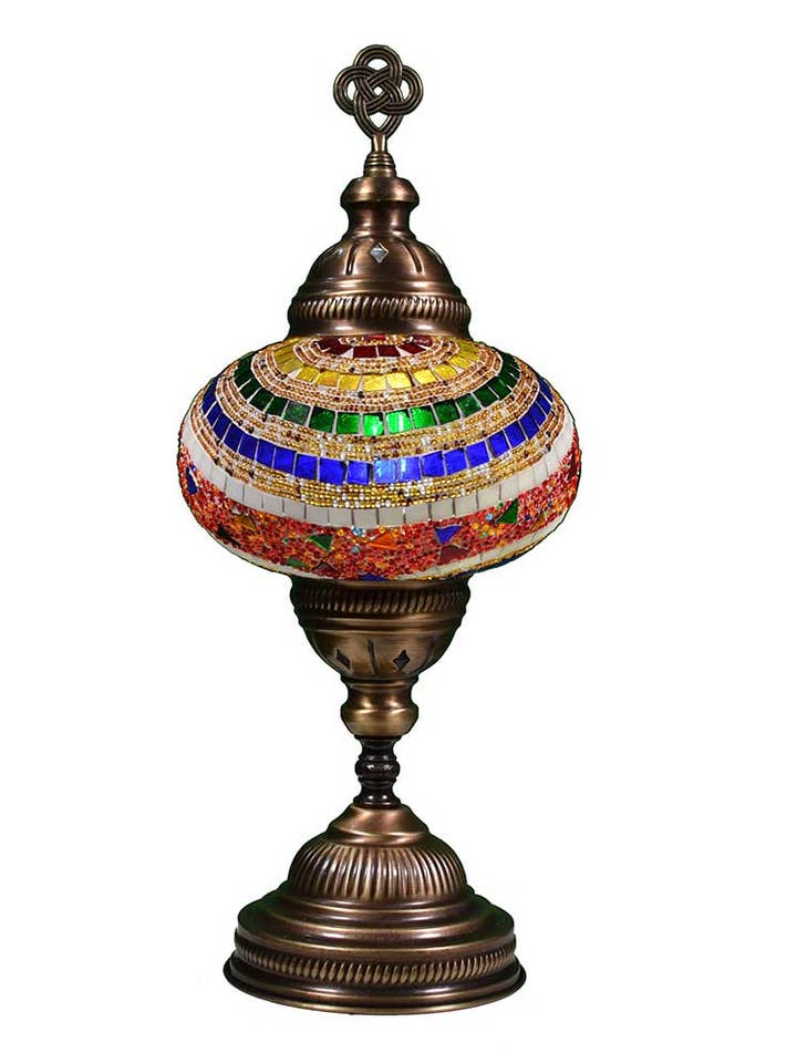 Handmade Turkish Moroccan Style Mosaic LED Table Lamp BSC10 for wholesale by KusKuus