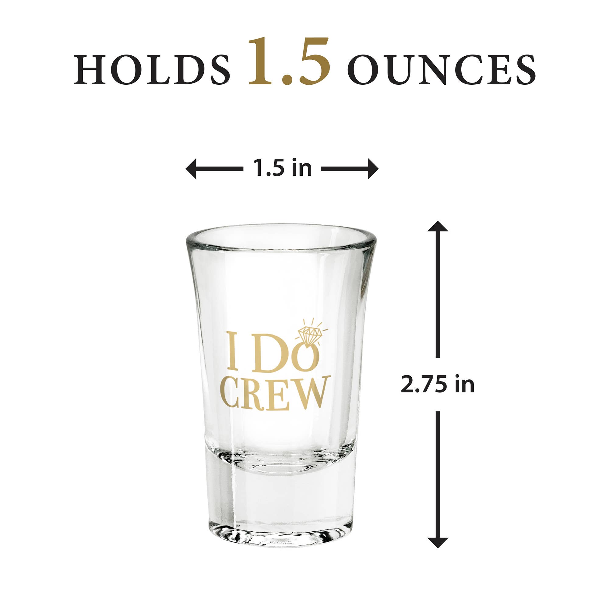 Lillian Rose – Großhandel Schnapsgläser – Set mit 6 Schnapsgläsern für Brautpartys „I Do1