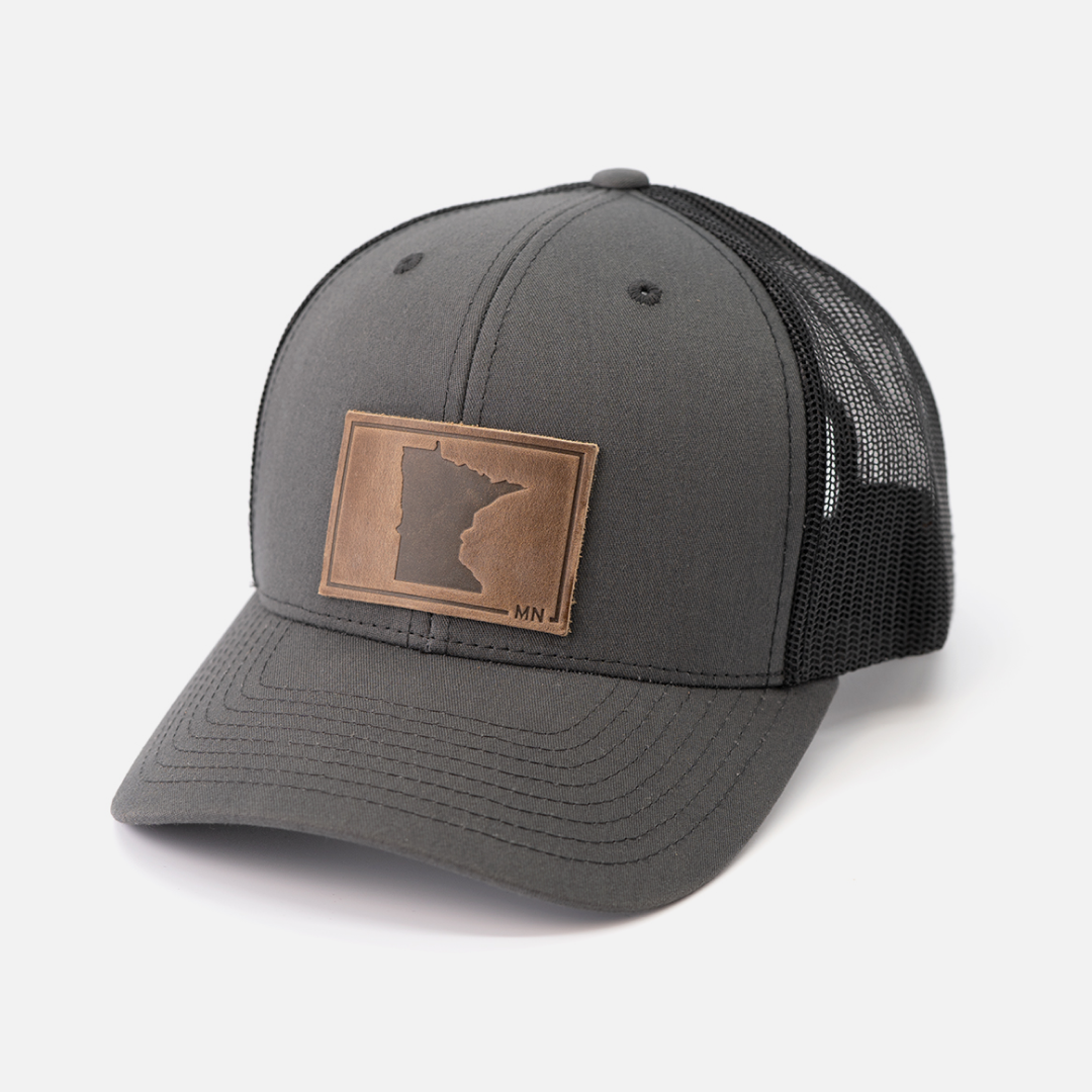 Range Leather Co. - Wholesale Trucker Hat - Unisex - Minnesota Silhouette Hat | Leather Patch Trucker Hat5