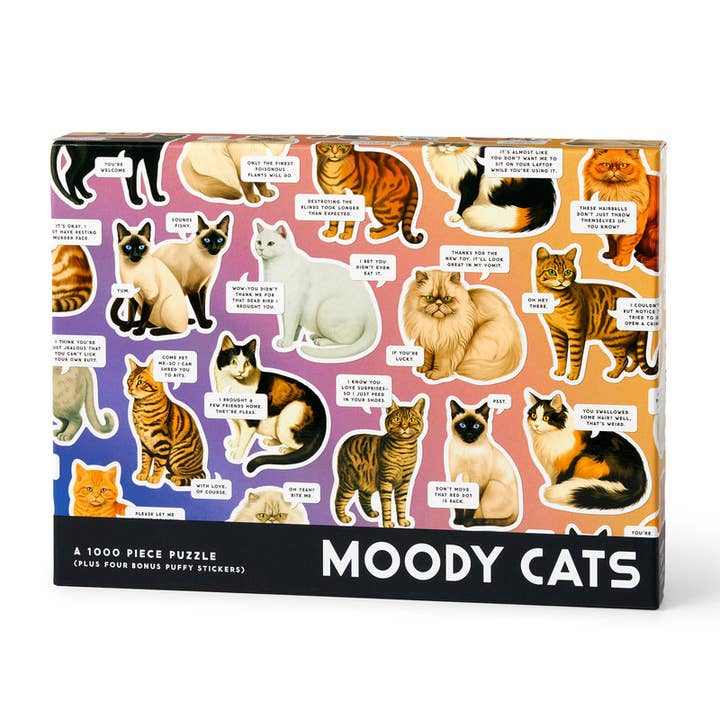 Moody Cats 1000 Piece Puzzle for wholesale by Raincoast Distribution Group