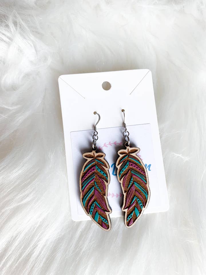 Graverede fjer (malet) for engroshandel hos 269 Design