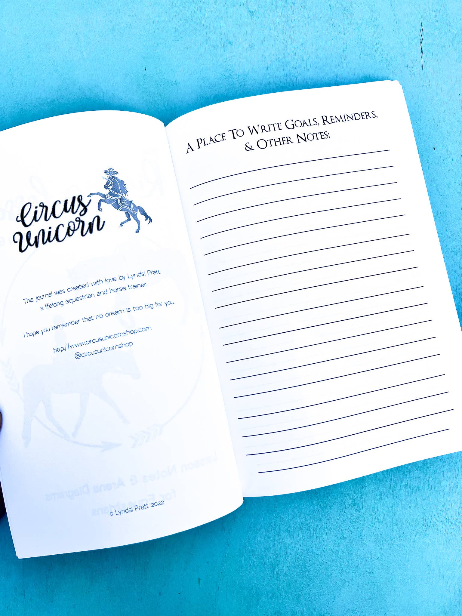 Circus Unicorn Shop - Vendita all'ingrosso Diari/agende - Il diario delle lezioni di equitazione3