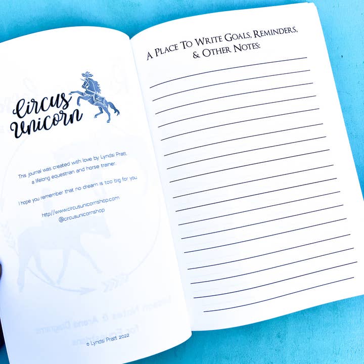 Circus Unicorn Shop - Vendita all'ingrosso Diari/agende - Il diario delle lezioni di equitazione3