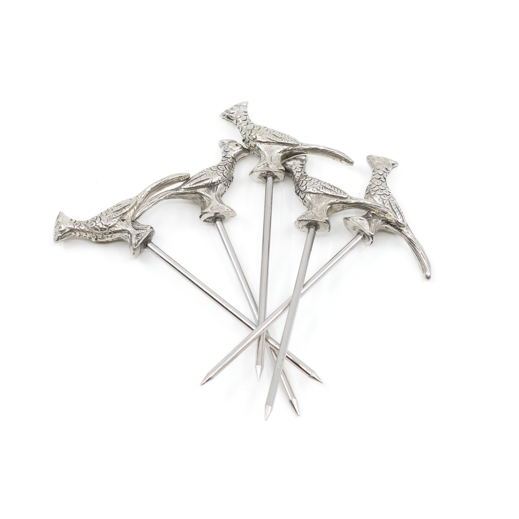 Maure Luxury Gifts - Wholesale Cocktail Pick - Pewter Pheasant Picks | Cocktail Skewer | Martini Garnish2