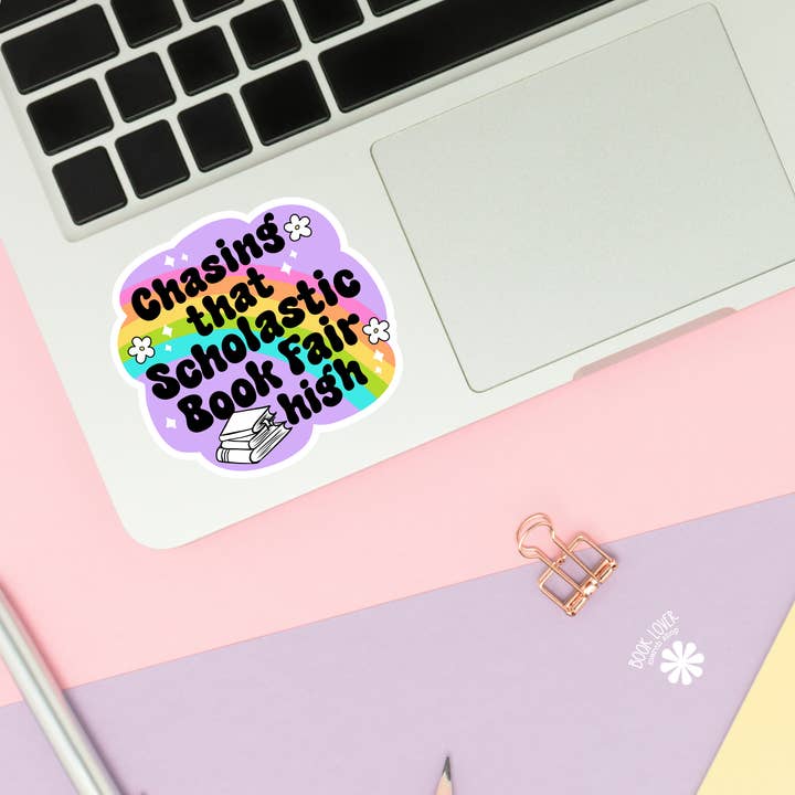 Book Lover Merch Shop – Adesivo por atacado – Chasing Tho Scolastic Book Fair Adesivos Altos/Bookish1