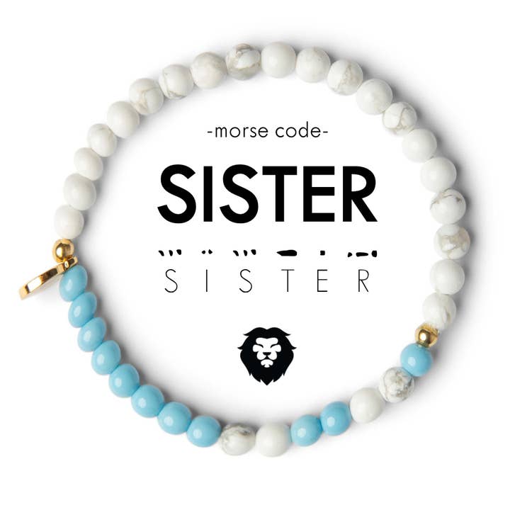 Sorority Morse Code Bracelet | SISTER for wholesale by ETHICGOODS