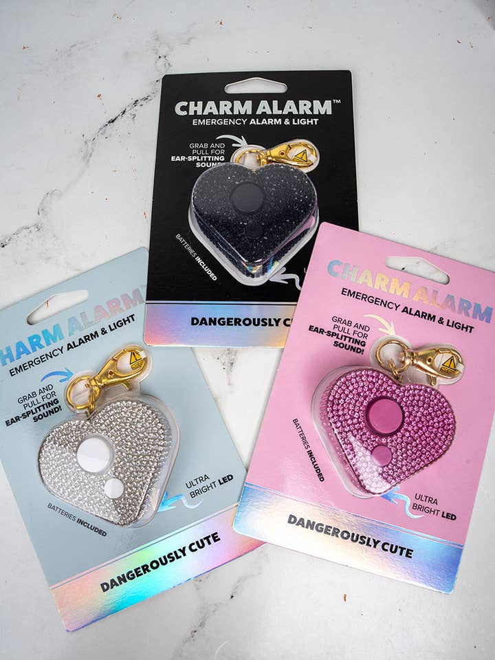 Une alarme d'urgence et lumière en forme de cœur en cristal - Modèles assortis pour la vente par Wholesale Accessory Market