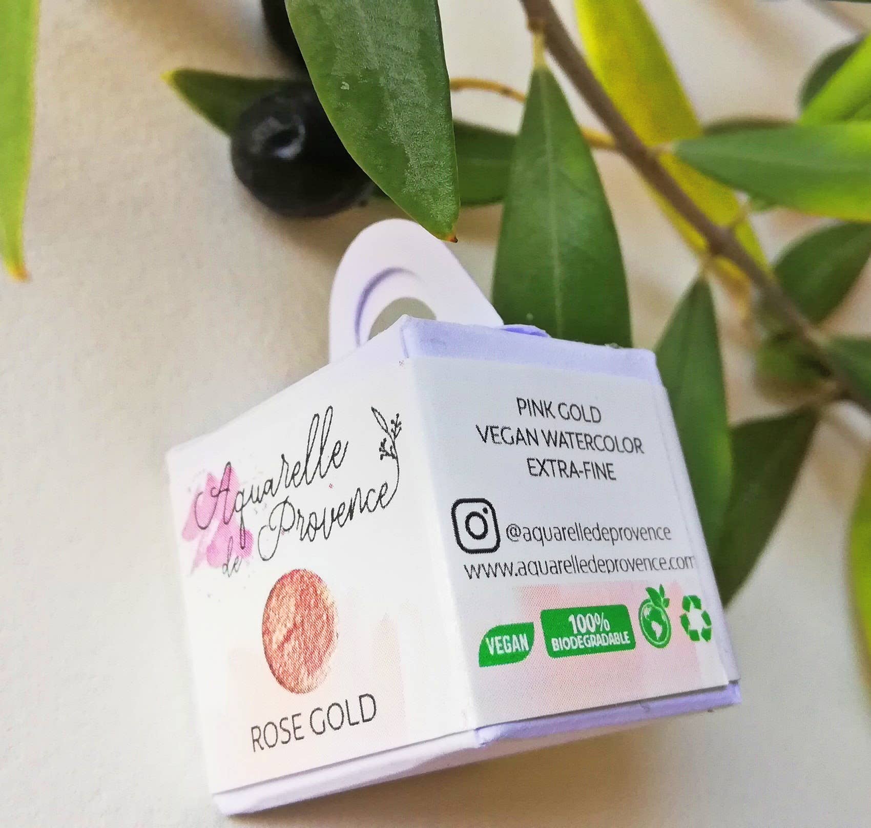 Aquarelle de Provence – wholesale Watercolour paint – ROSE GOLD - Extra-fine Iridescent Gold Watercolor Vegan Paint1