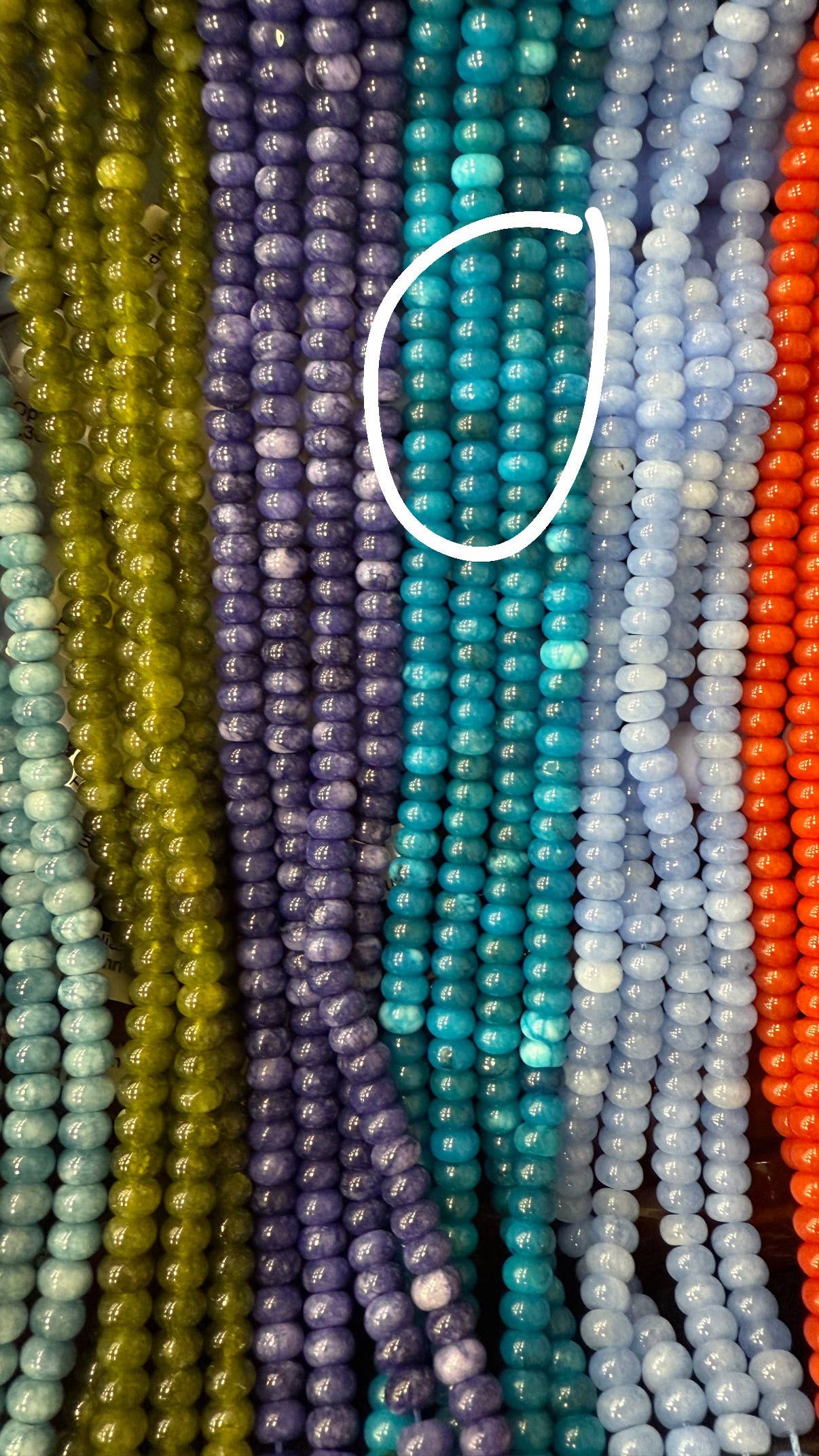 Sonya Renee Jewelry - Wholesale Beaded/Pearl Necklace - Lilly Gemstone Bead Necklace multi-color 8mm opals jade 123