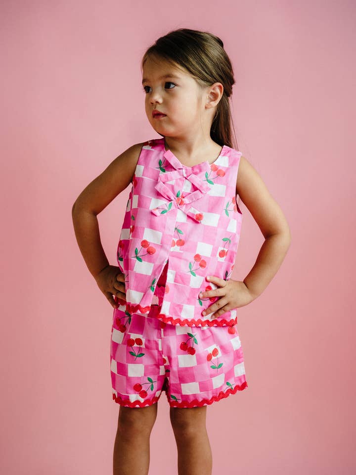 GINGHAM MARY SHORT & TOP SET for wholesale on Faire1