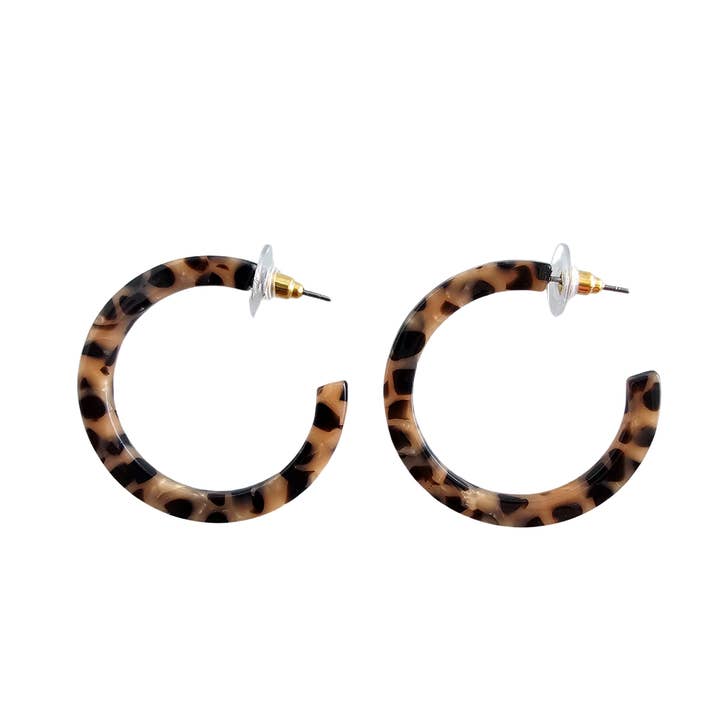 Spiffy & Splendid - Wholesale Hoop Earrings - Camy Hoops - Cheetah // Jewelry, Earrings, Fall6