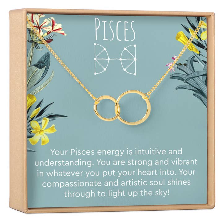 Pisces Zodiac Gift Necklace, Multiple Styles for wholesale by Dear Ava