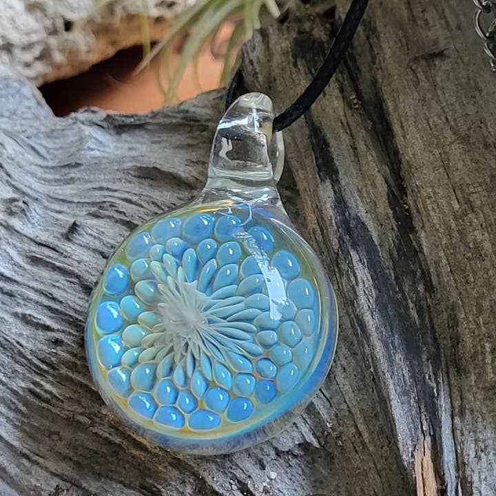 AB Glass Designs - Wholesale Individual Charm/Pendant - Funky Fume Implosion Blown Glass Pendant