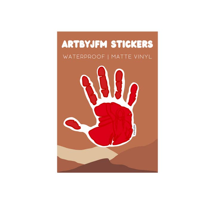 Autocollant en vinyle rouge MMIW pour la vente par artbyjfm