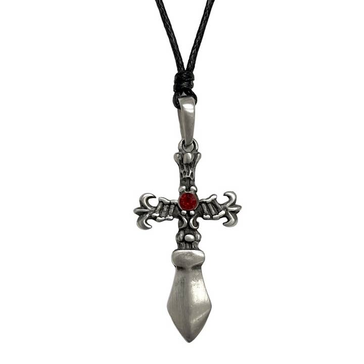 Pewter Cross Necklace 16 - (USA-DDP) for wholesale by Myth & Magik - Silver Jewellery Cavern Wholesale