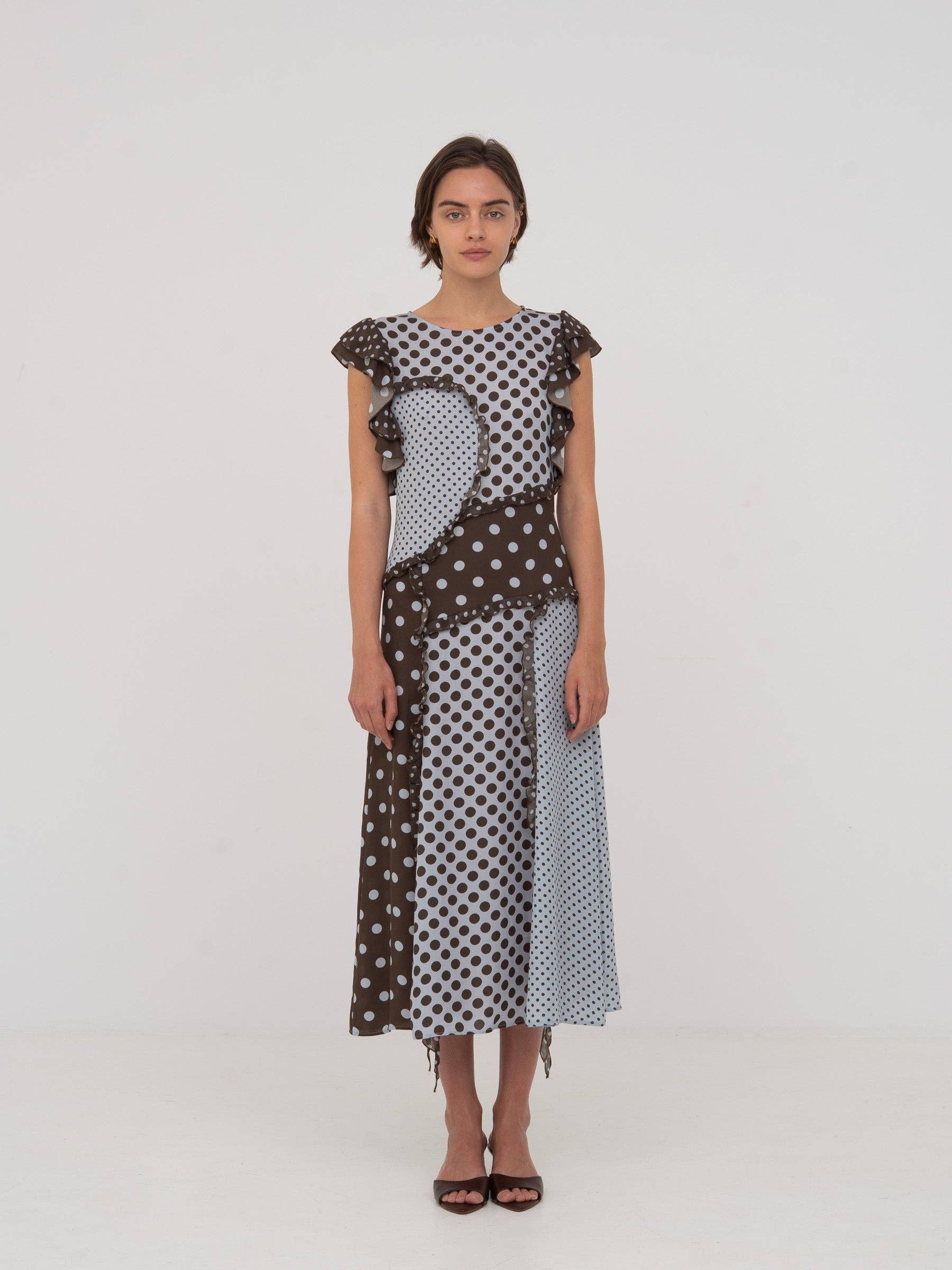 CARMEN SAYS - Wholesale Dress - Women's - Vestido azul de lunares2