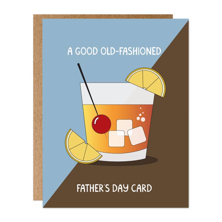 Good Old-Fashioned Father's Day Card for wholesale by Poppermost Prints