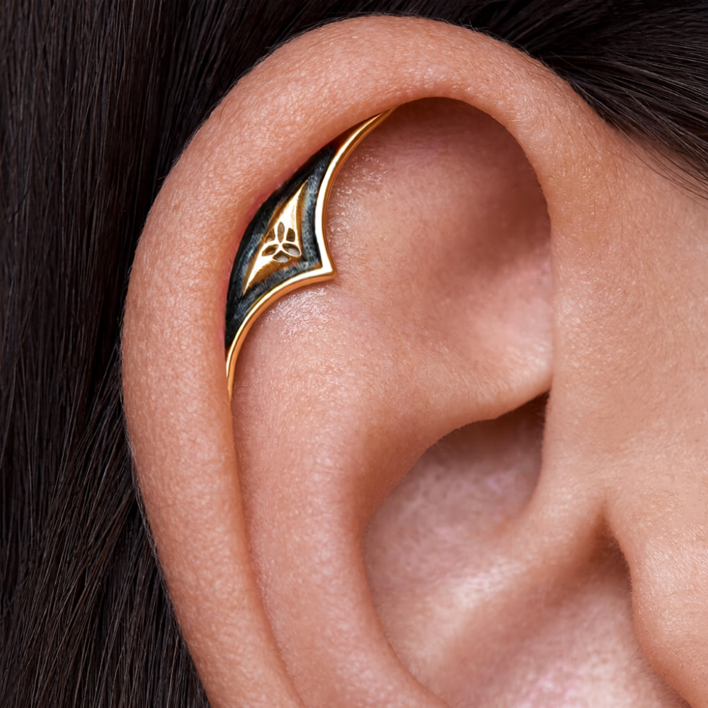 Ashlen - Wholesale Stud/Post Earrings - GOTH HIDDEN HELIX EARRING4