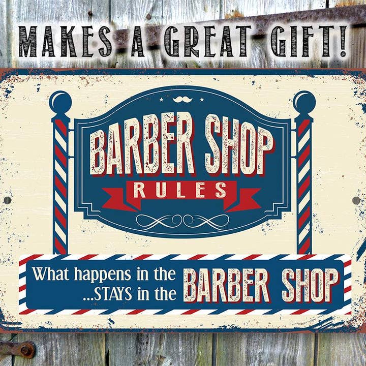 Lone Star Art Metal Signs - Wholesale Sign - Barber Shop Rules - Metal Sign5