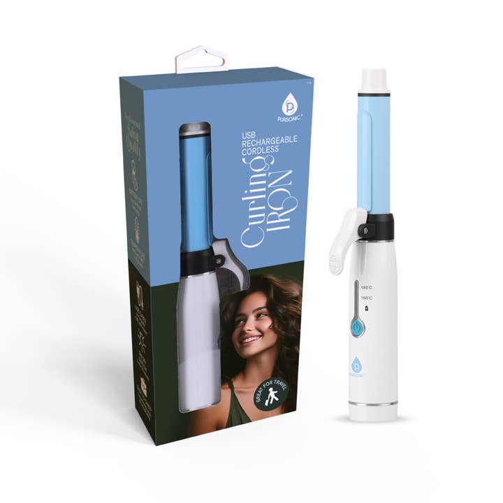 Pursonic - Wholesale Curling Iron/Wand - USB Rechargeable Cordless Curling Iron