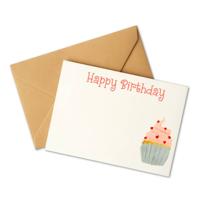 Stickerlishious - Wholesale Birthday Card - HAPPY BIRTHDAY CUPCAKE MINI CARD