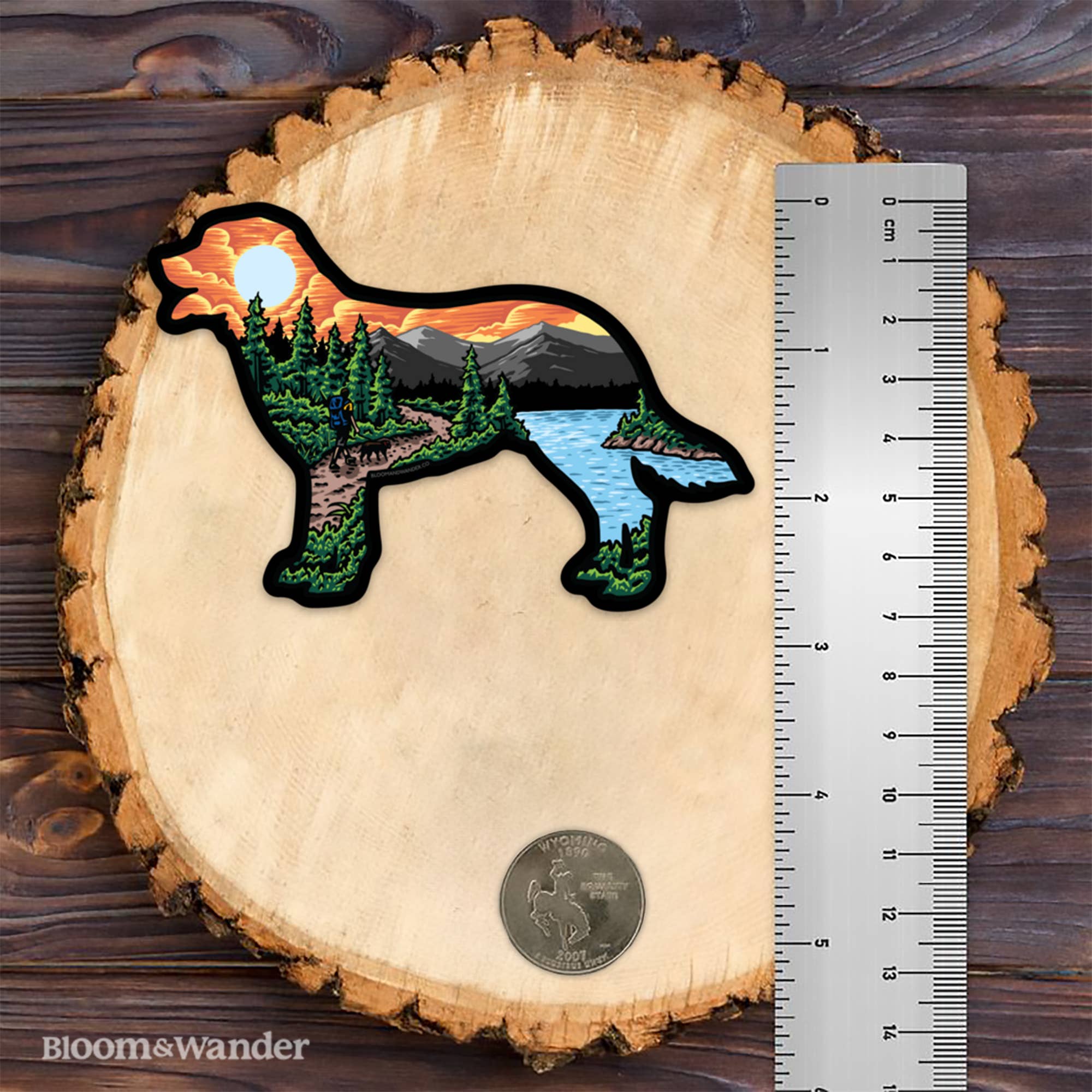 Bloom & Wander - Wholesale Sticker - Dog Stickers | Hiking Dog | Pets Camping Lake Outdoor2