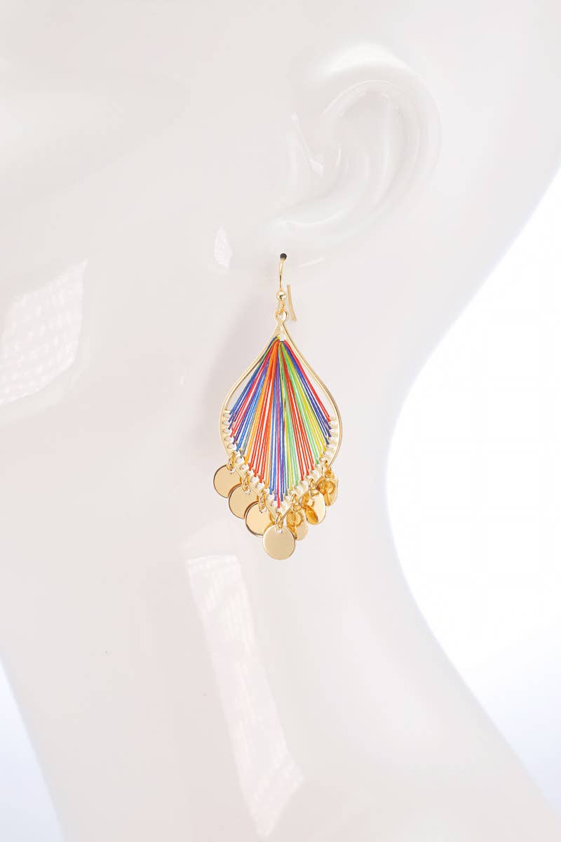 Urbanista - Vendita all'ingrosso Orecchini pendenti - Orecchini pendenti a forma di foglia con ciondoli5