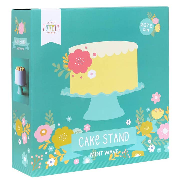 A Little Lovely Company - Wholesale Cake Stand - Melamine Cake stand: Wave - mint