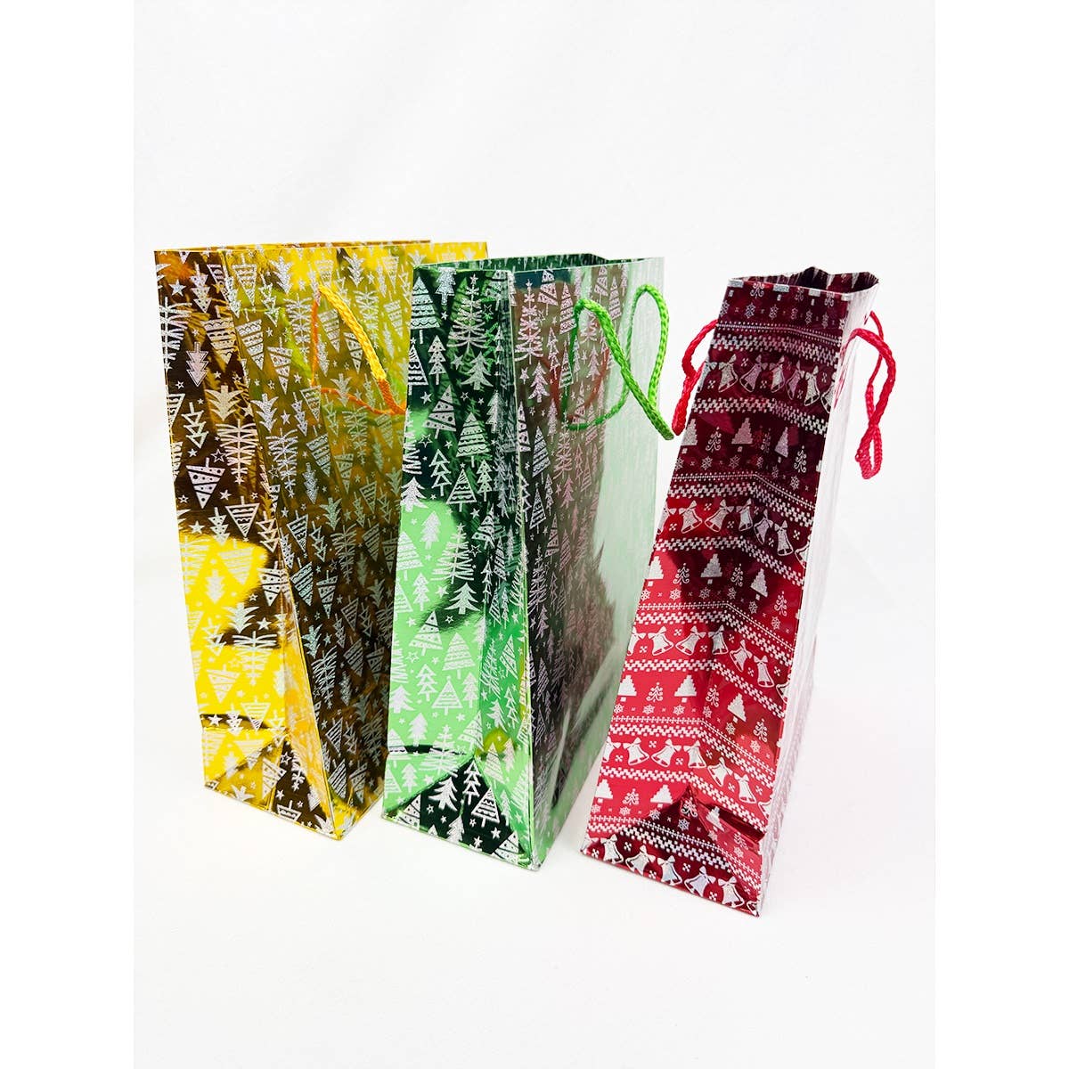 MIX COLOR Fancy Holographic Christmas Gift Bag for wholesale on Faire5