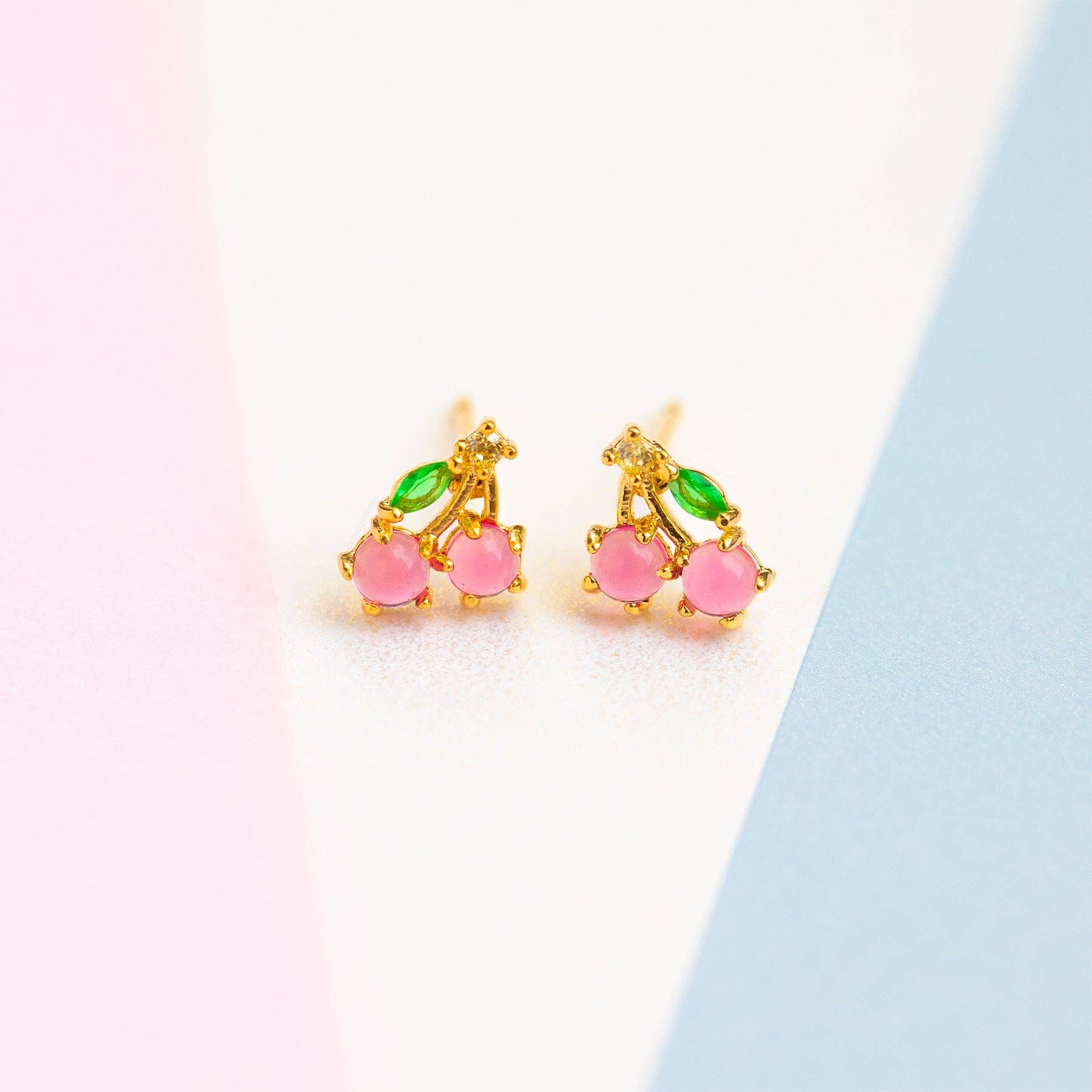 Girls Crew - Venta al por mayor Pendientes de botón/aretes de poste - Tacos de cereza9