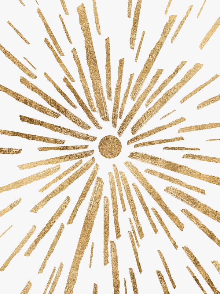 Sonic Boom' Wall Art Print (Gold) for wholesale by We Love Prints