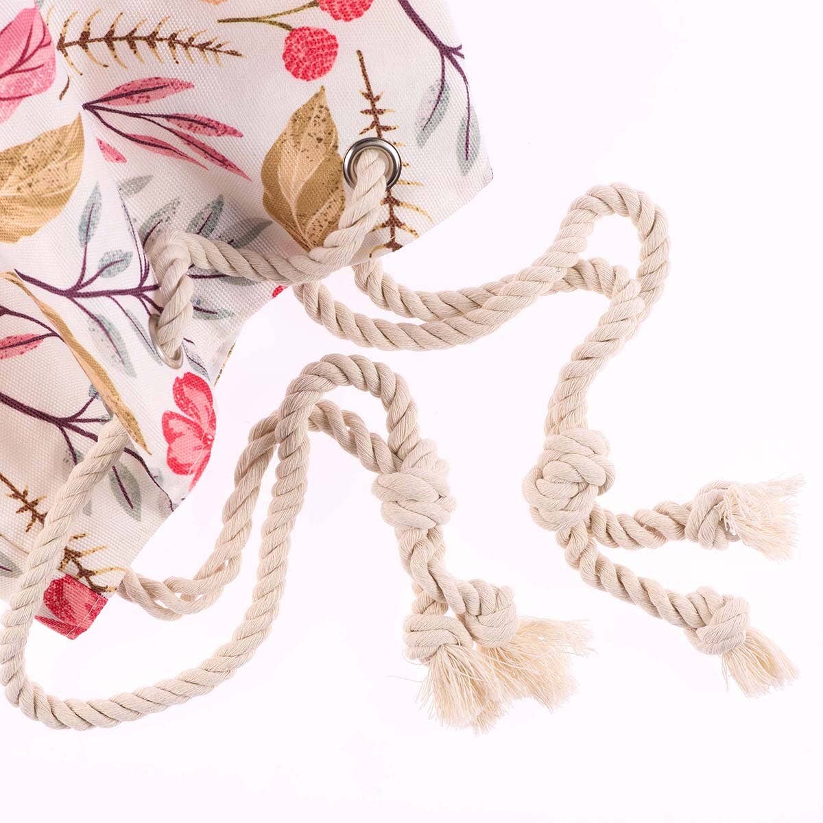 Christian Art Gifts - Wholesale Tote Bag - Women's - Tote Canvas Tan/White Floral Printed Blessed1