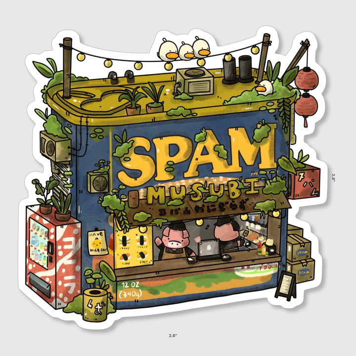 sushiboiiiyy - Wholesale Sticker - Spam Can Musubi Vinyl Sticker