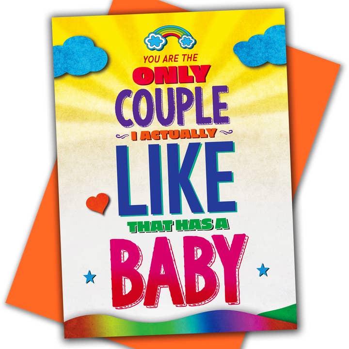 Couple With a Baby Card for wholesale by Peachy Kings / Kweer Cards