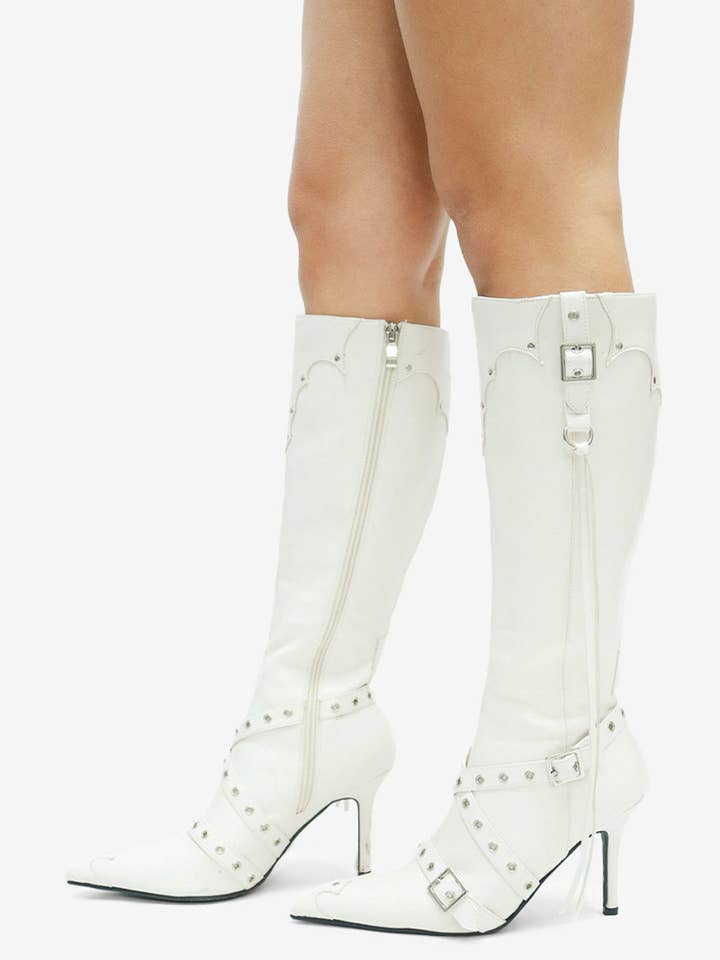 Lemonade Shoes - Wholesale Boots – Women’s - GUNNER - Western Stiletto Boots w/ Studs18