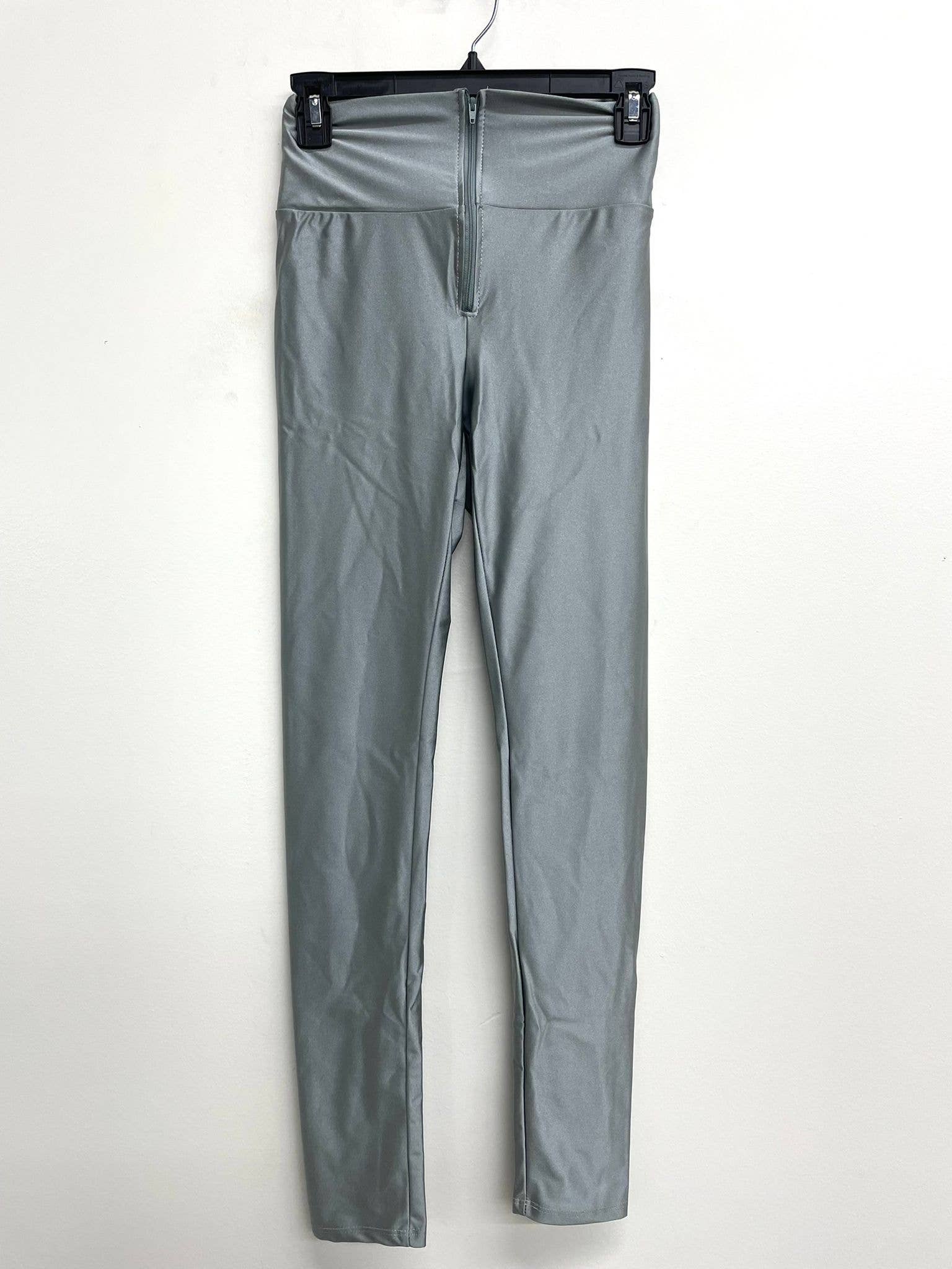 Uptown Apparel - Wholesale Fashion Leggings - Women's - B10484 High Waist Zipper Leggings Dark Colors15