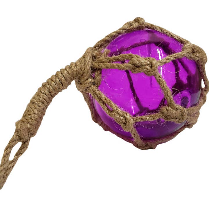 Hampton Nautical – wholesale Ornament – Purple Japanese Glass Ball Fishing Float Decoration Christmas Ornament 4"1