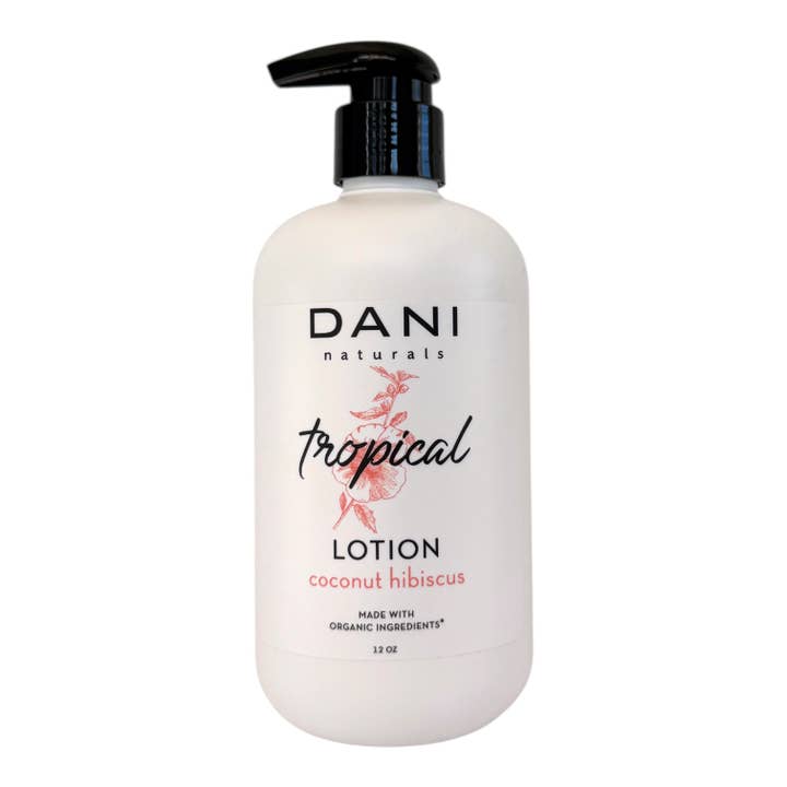 Coconut Hibiscus Hand & Body Lotion 12oz for wholesale by DANI Naturals