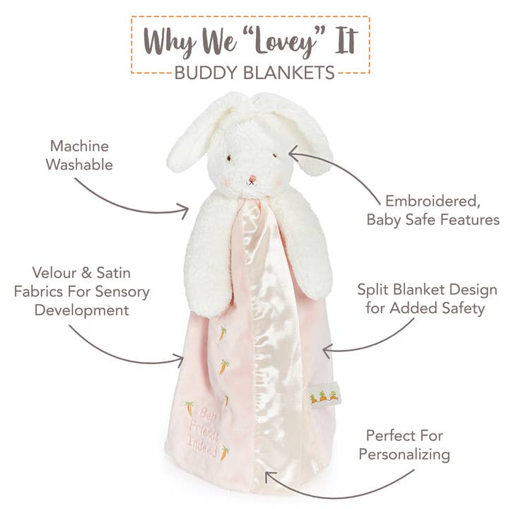 Bunnies By the Bay - Wholesale Security/Cuddle Blanket - Baby - Blossom Bunny Buddy Blanket2